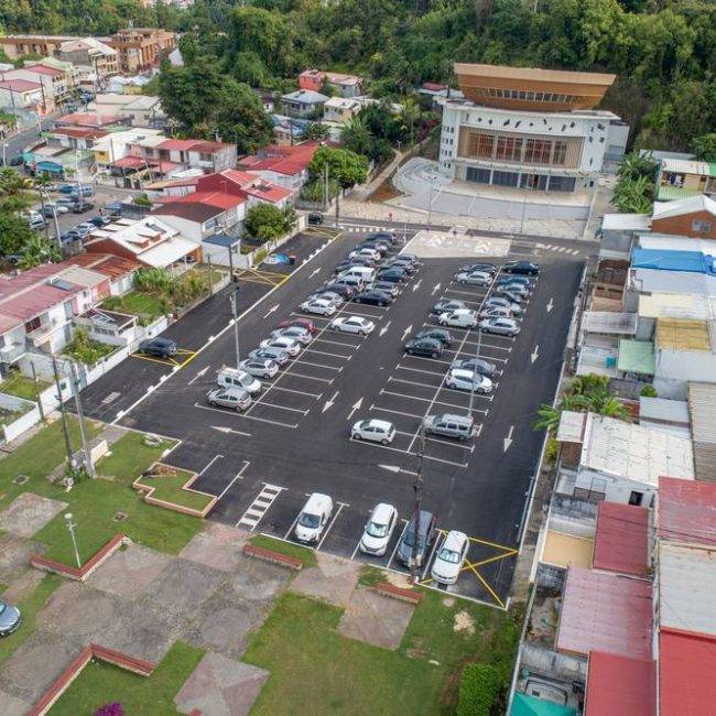 Chantier parking abymes guadeloupe