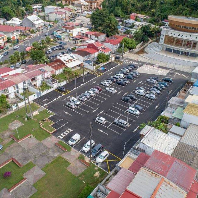 Chantier parking abymes guadeloupe