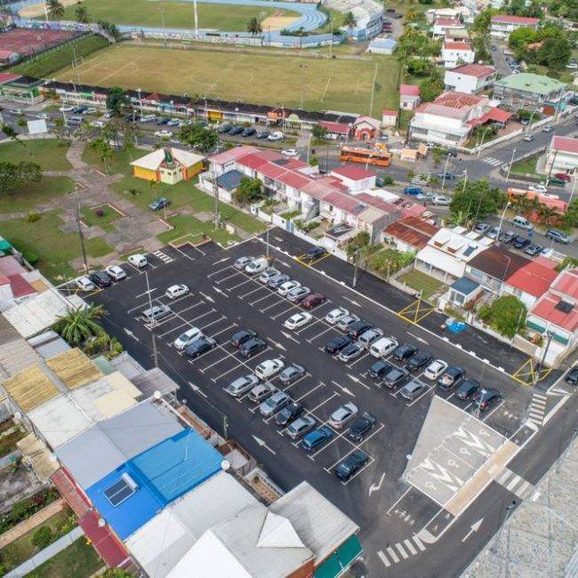 Chantier parking abymes guadeloupe