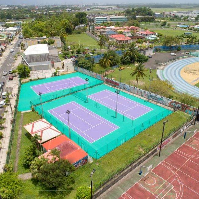 Terrains de tennis - les Abymes - construction Guadeloupe