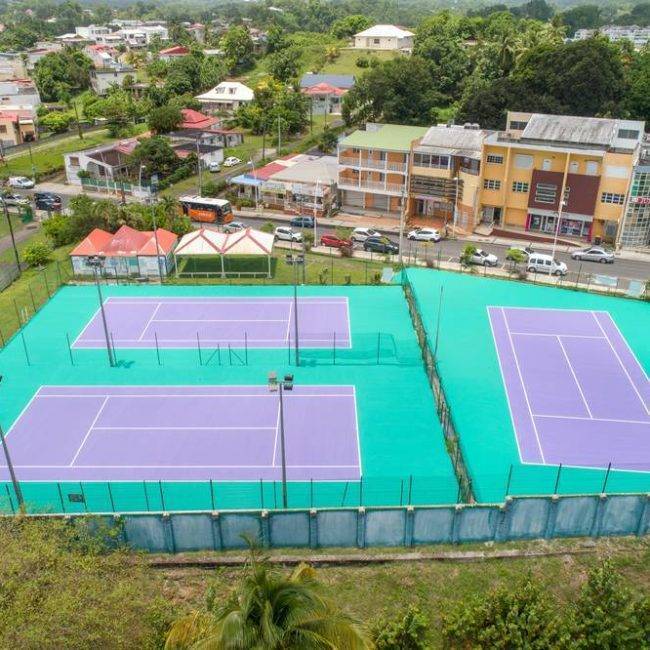 Terrains de tennis - les Abymes - construction Guadeloupe