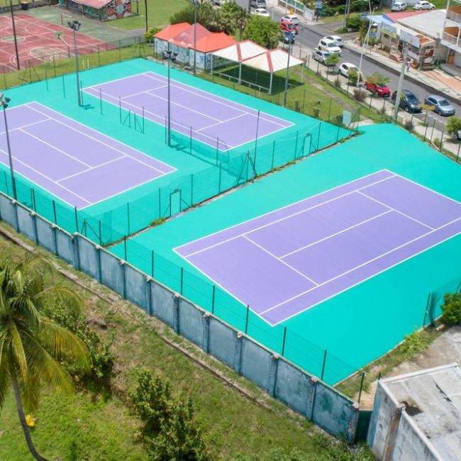 Terrains de tennis - les Abymes - construction Guadeloupe