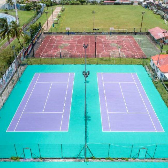 Terrains de tennis - les Abymes - construction Guadeloupe