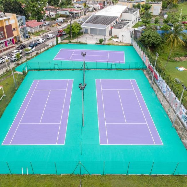 Terrains de tennis - les Abymes - construction Guadeloupe