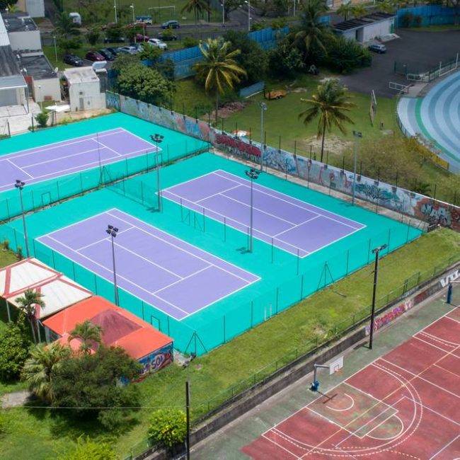 Terrains de tennis - les Abymes - construction Guadeloupe