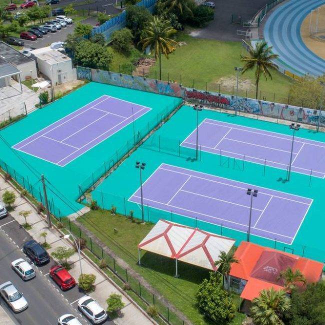 Terrains de tennis - les Abymes - construction Guadeloupe