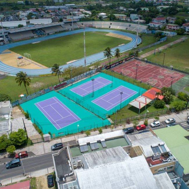 Terrains de tennis - les Abymes - construction Guadeloupe