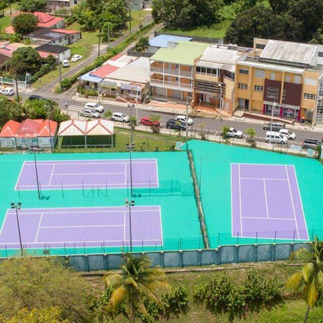 Terrains de tennis - les Abymes - construction Guadeloupe