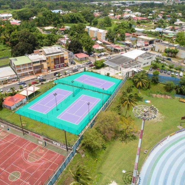 Terrains de tennis - les Abymes - construction Guadeloupe