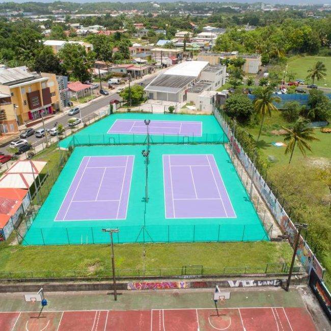 Terrains de tennis - les Abymes - construction Guadeloupe